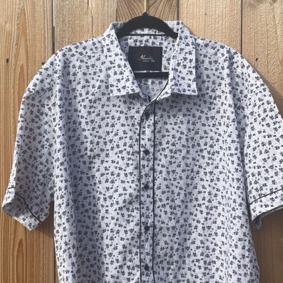 Take 50% OFF- Amedeo Men’s Short-sleeved Button Down Shirt, Size-5XL - Picture 9 of 9